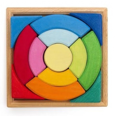 Glückskäfer - wooden circular puzzle in tray, 13 pieces